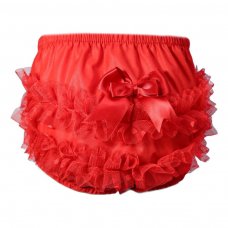 FP20-R: Red Frilly Pants (NB-18 Months)